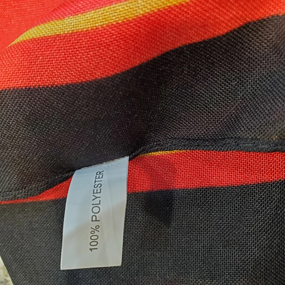 Spanish Flair Red Black Pink Yellow Floral Square Scarf 33